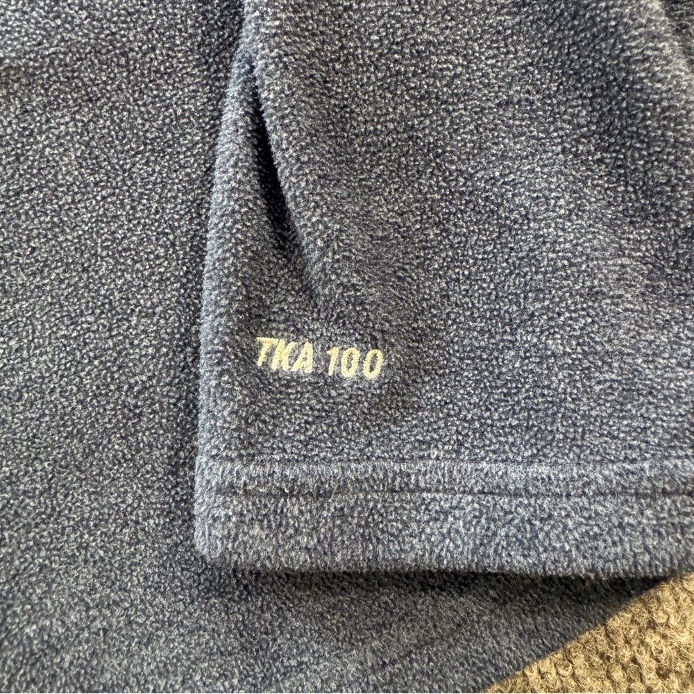 The North Face TKA 100 Quarter Zip Fleece Pullover M Blue Microfleece - Picture 5 of 10